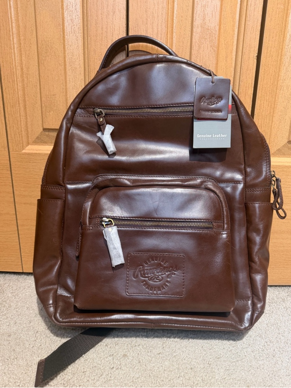 NWT Rawlings genuine leather Estonia backpack